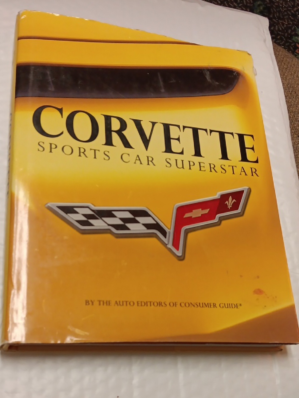 Corvette Sports Car Superstar Hardcover Book - Yellow Cover
